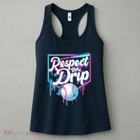 Cool Respect the Drip Icecream Baseball Fan Women's Tank Top thumb 3