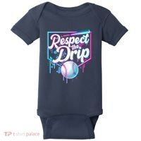 Cool Respect the Drip Icecream Baseball Fan Baby Bodysuit thumb 0