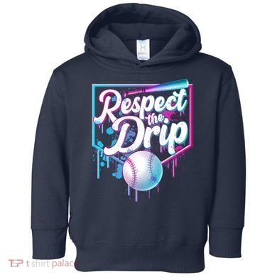 Cool Respect the Drip Icecream Baseball Fan Toddler Hoodie