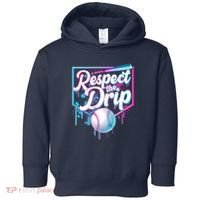 Cool Respect the Drip Icecream Baseball Fan Toddler Hoodie thumb 0