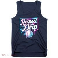 Cool Respect the Drip Icecream Baseball Fan Tank Top thumb 0