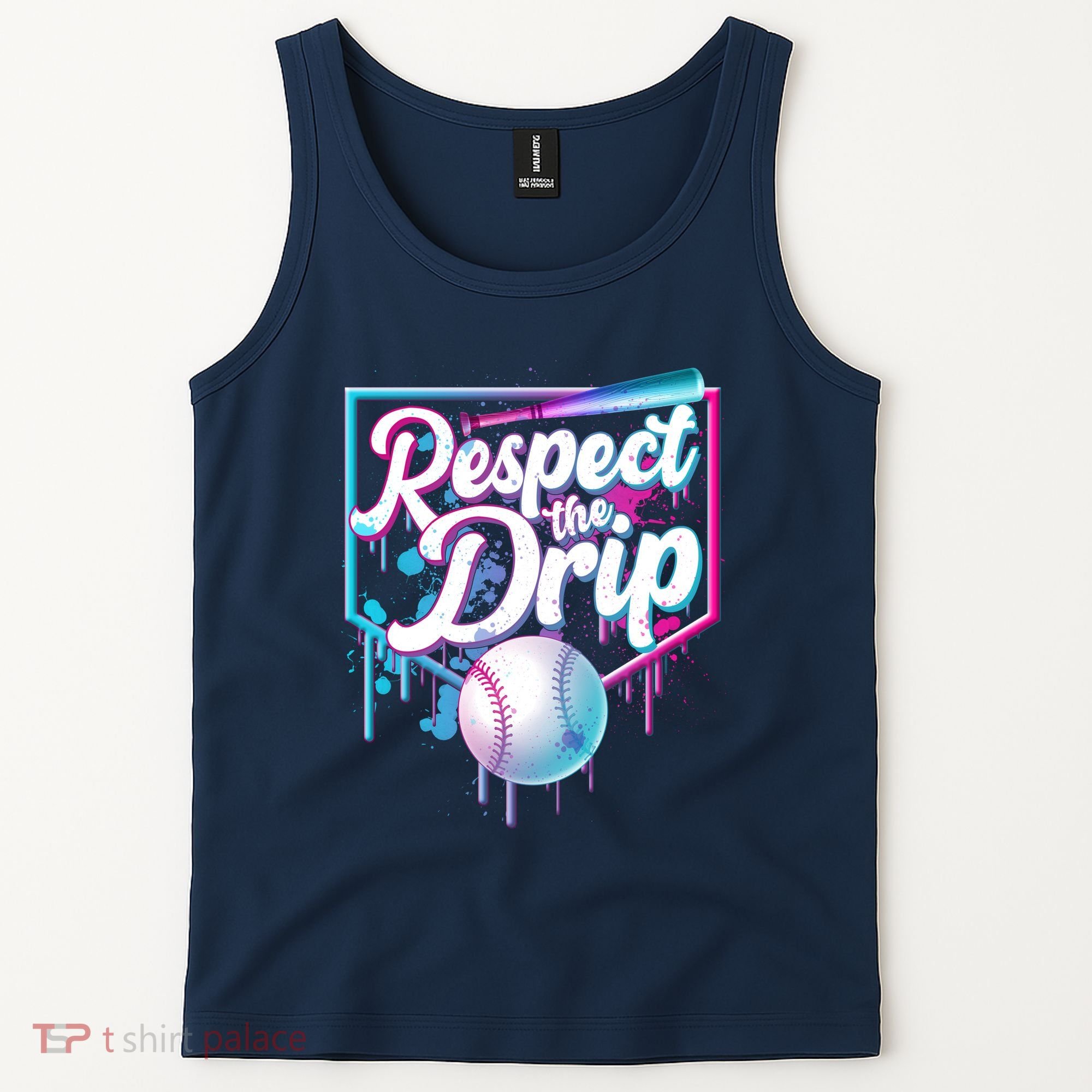 Cool Respect the Drip Icecream Baseball Fan Tank Top