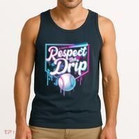 Cool Respect the Drip Icecream Baseball Fan Tank Top thumb 3