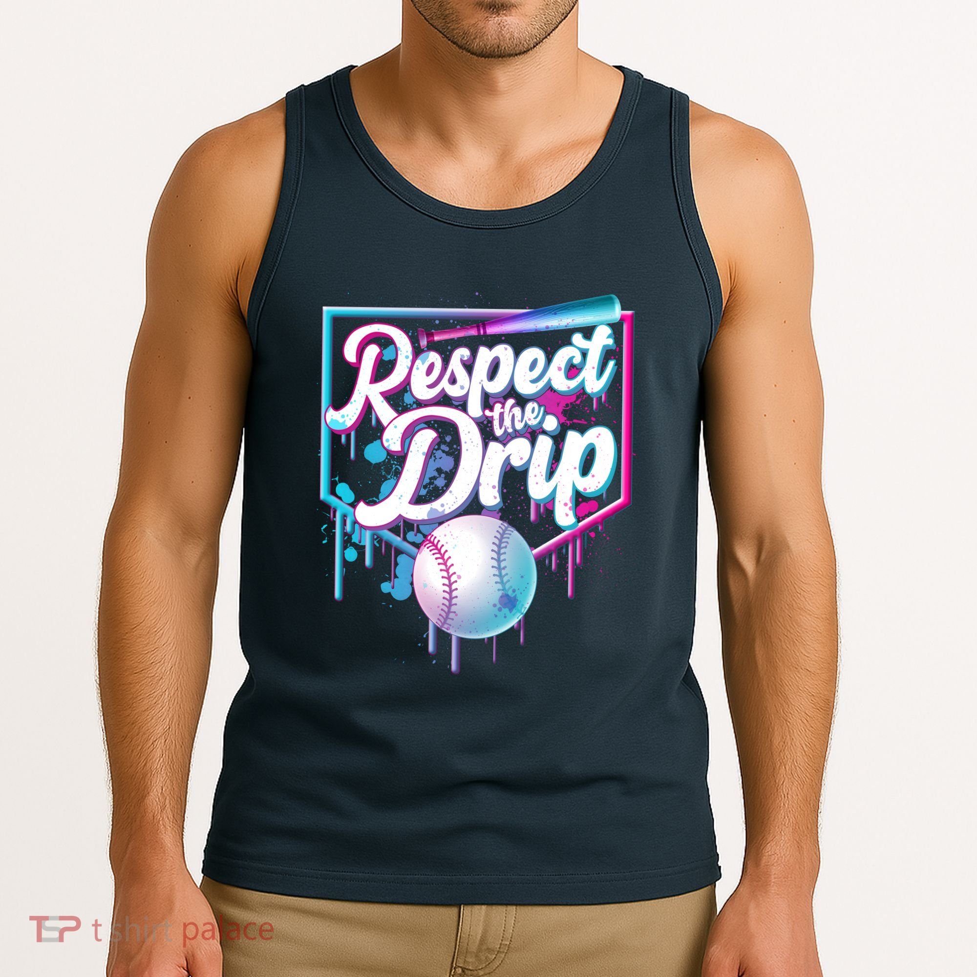 Cool Respect the Drip Icecream Baseball Fan Tank Top