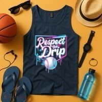 Cool Respect the Drip Icecream Baseball Fan Tank Top thumb 4