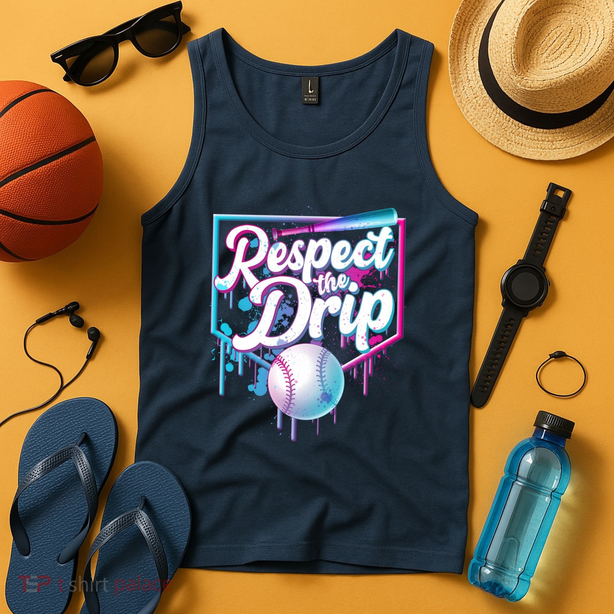 Cool Respect the Drip Icecream Baseball Fan Tank Top