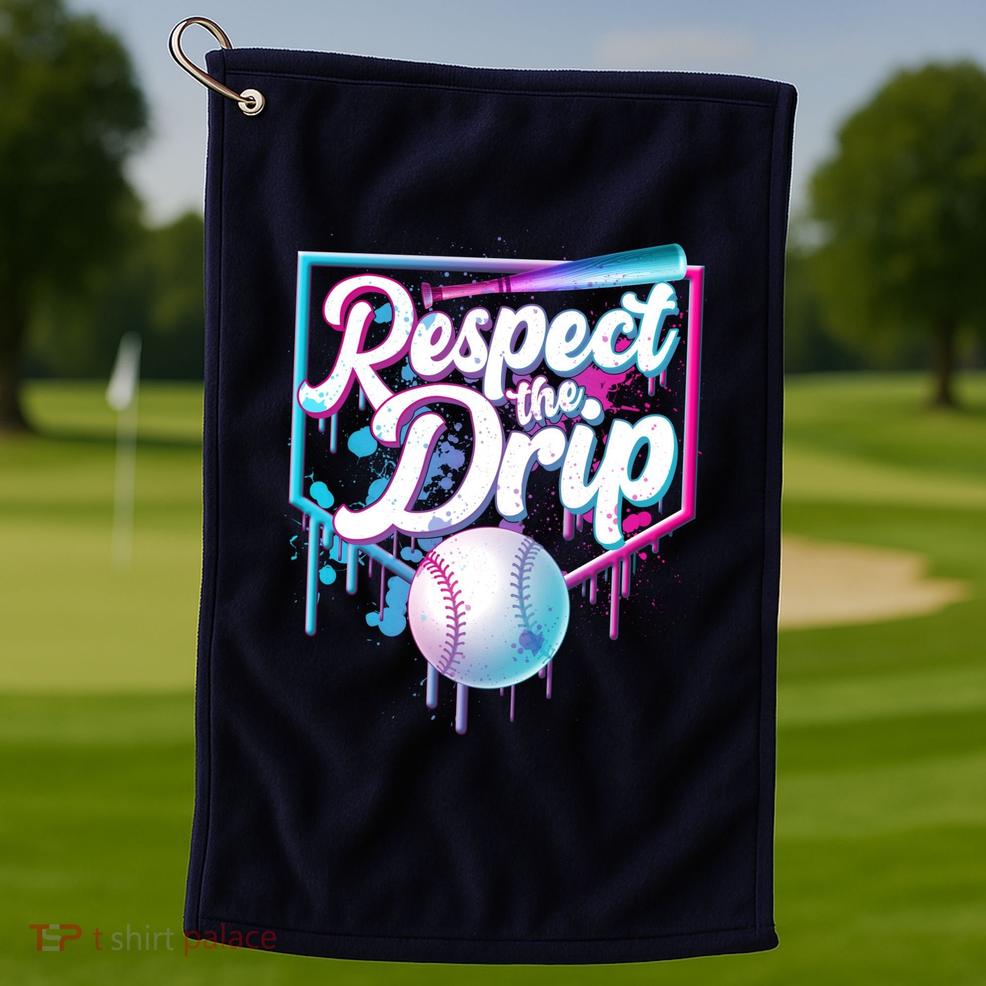Cool Respect the Drip Icecream Baseball Fan Golf Towel