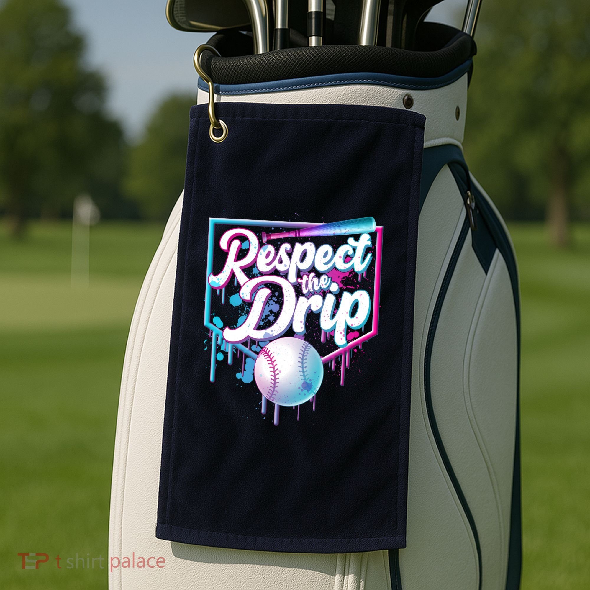 Cool Respect the Drip Icecream Baseball Fan Golf Towel