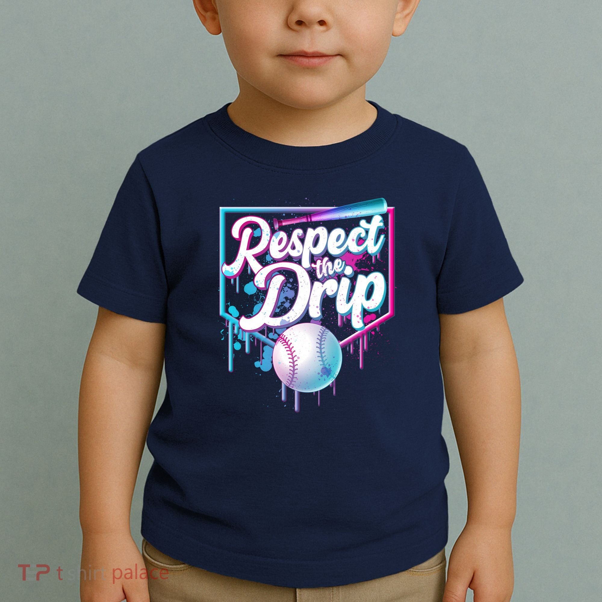 Cool Respect the Drip Icecream Baseball Fan Toddler T-Shirt