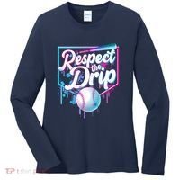 Cool Respect the Drip Icecream Baseball Fan Women's Long Sleeve Shirt thumb 0