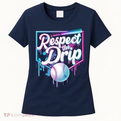 Cool Respect the Drip Icecream Baseball Fan Women's T-Shirt