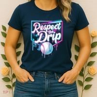 Cool Respect the Drip Icecream Baseball Fan Women's T-Shirt thumb 2