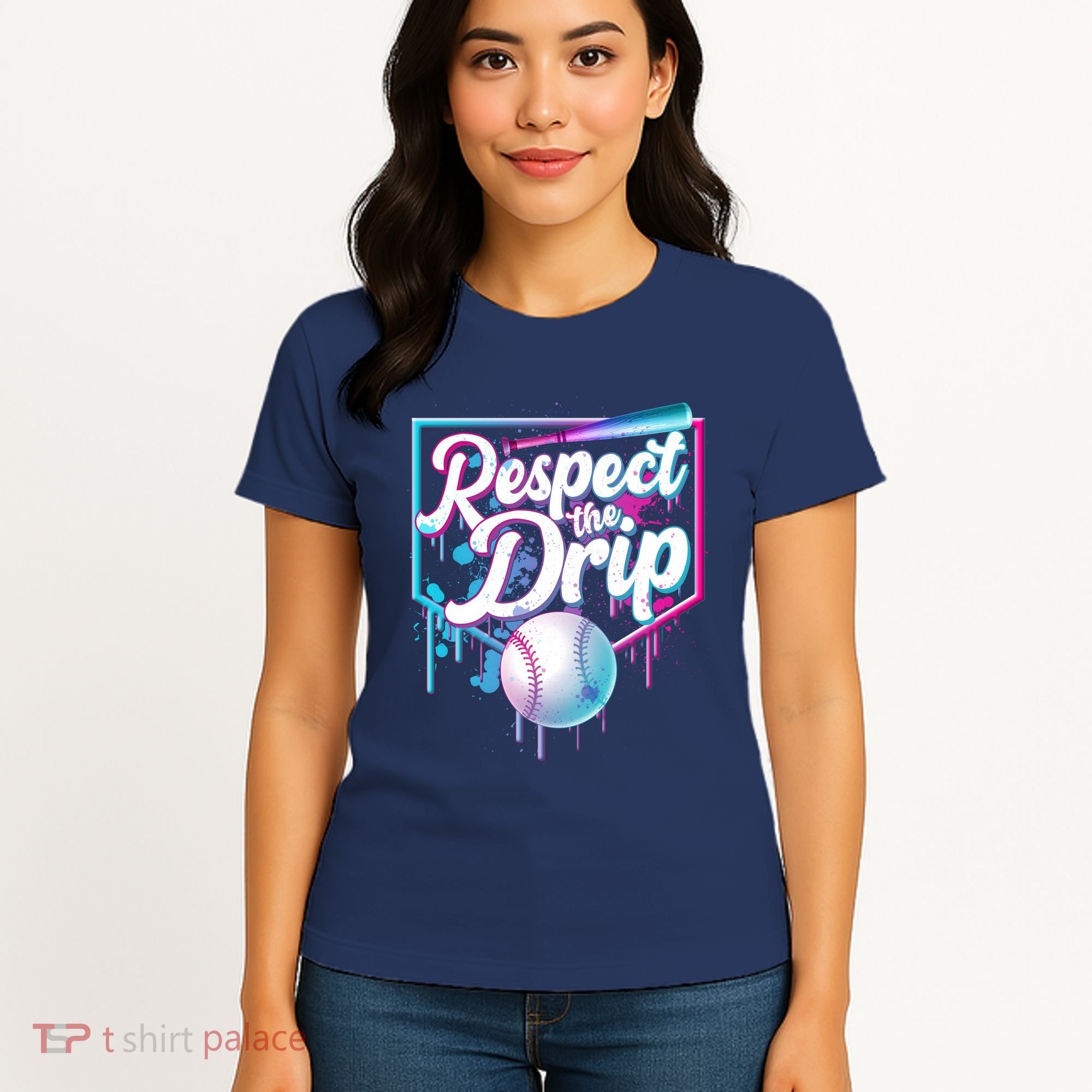 Cool Respect the Drip Icecream Baseball Fan Women's T-Shirt