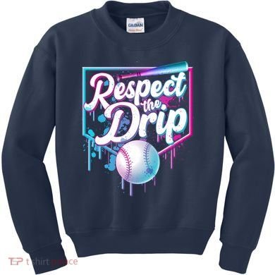 Cool Respect the Drip Icecream Baseball Fan Kids Sweatshirt