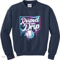 Cool Respect the Drip Icecream Baseball Fan Kids Sweatshirt thumb 0
