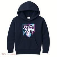 Cool Respect the Drip Icecream Baseball Fan Kids Hoodie thumb 0
