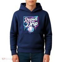 Cool Respect the Drip Icecream Baseball Fan Kids Hoodie thumb 4