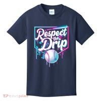 Cool Respect the Drip Icecream Baseball Fan Kids T-Shirt thumb 0