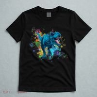 Colorful Retro T Rex Dinosaur Gear For Men, Women T-Shirt thumb 5