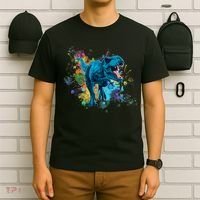 Colorful Retro T Rex Dinosaur Gear For Men, Women T-Shirt thumb 6