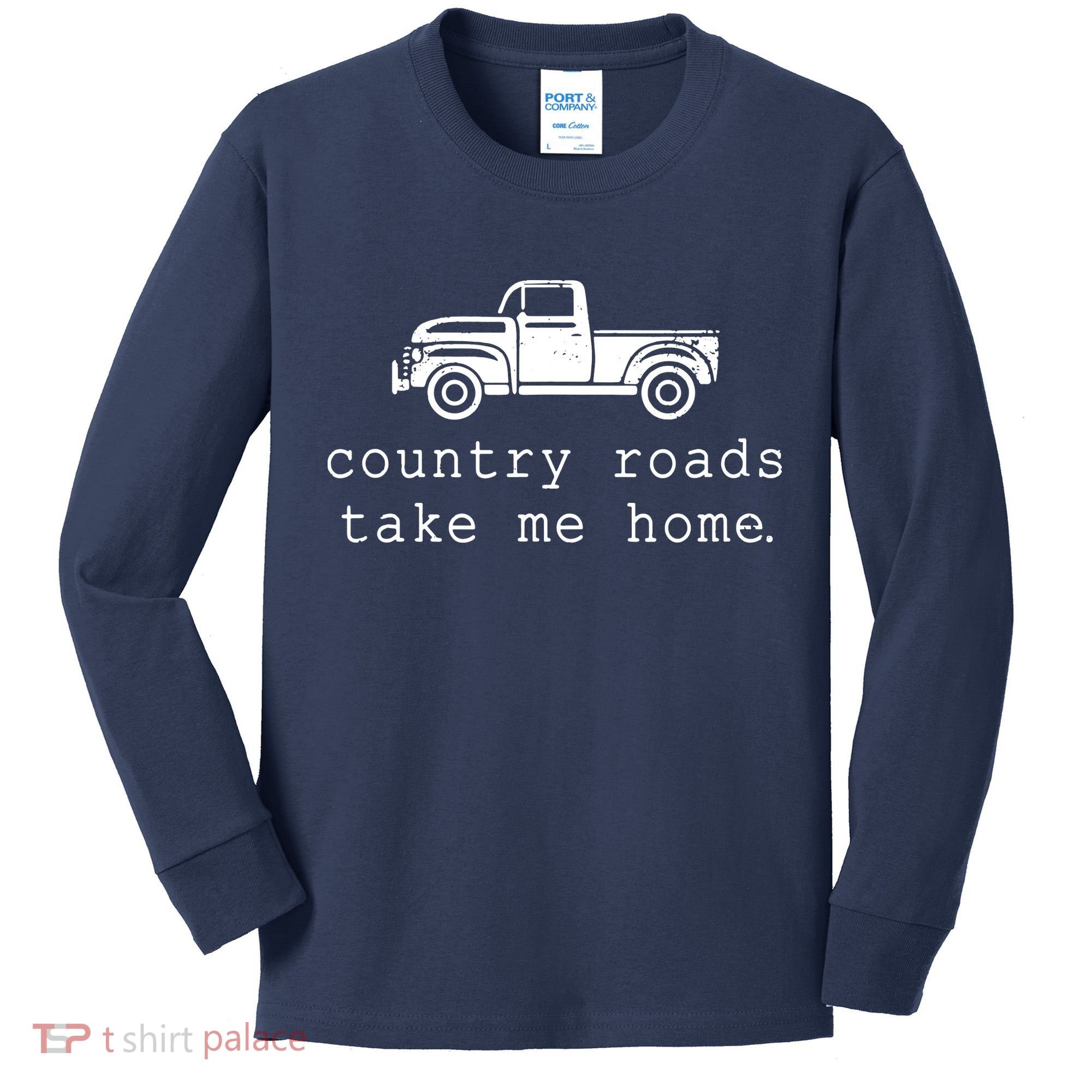 Country Roads Take Me Home Kids Long Sleeve Shirt