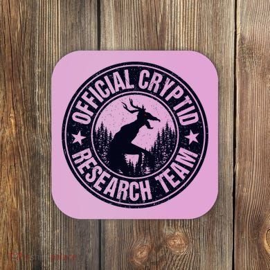 Cryptid Research Team Wendigo Retro Cryptozoology Coaster
