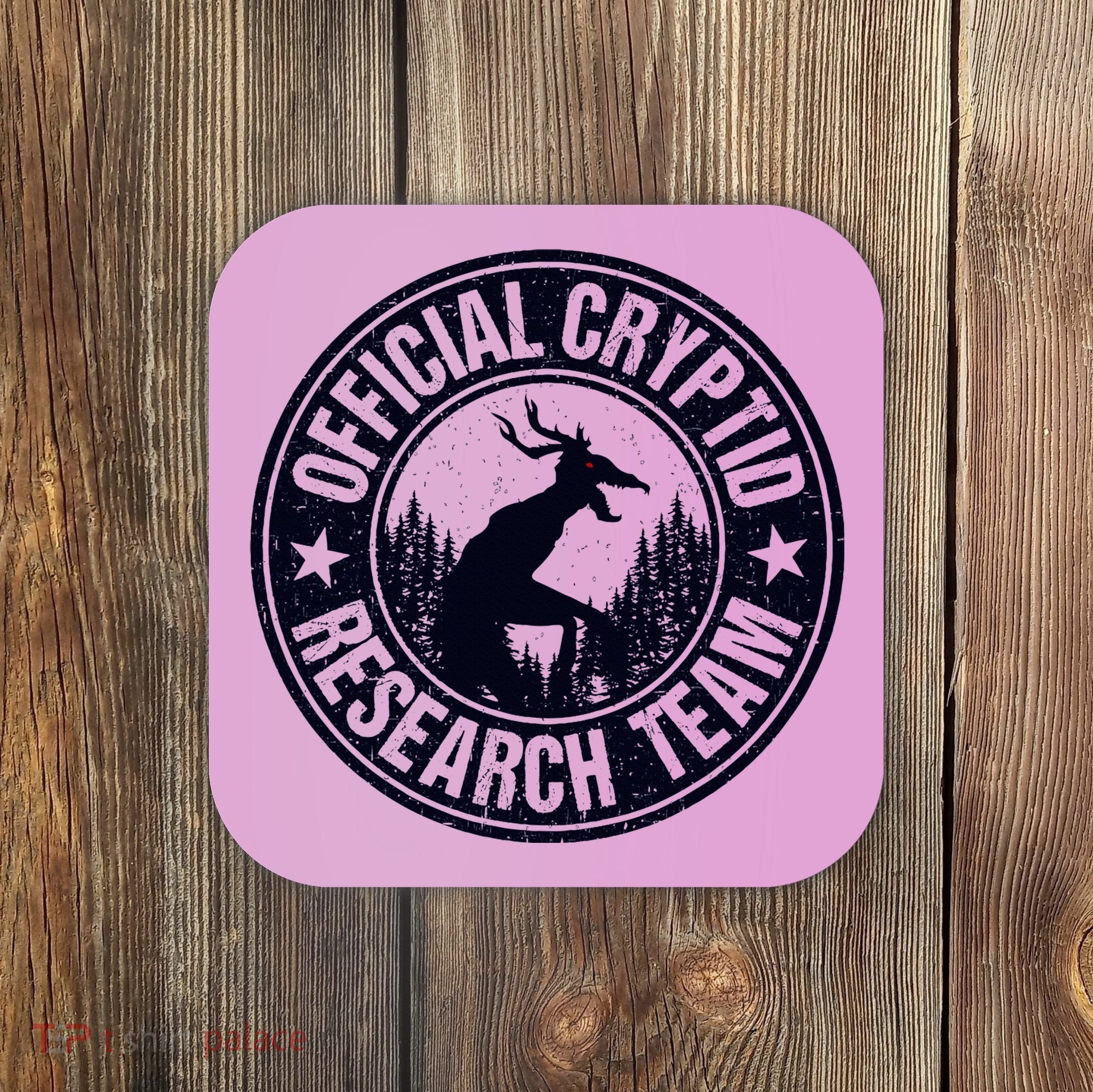 Cryptid Research Team Wendigo Retro Cryptozoology Coaster
