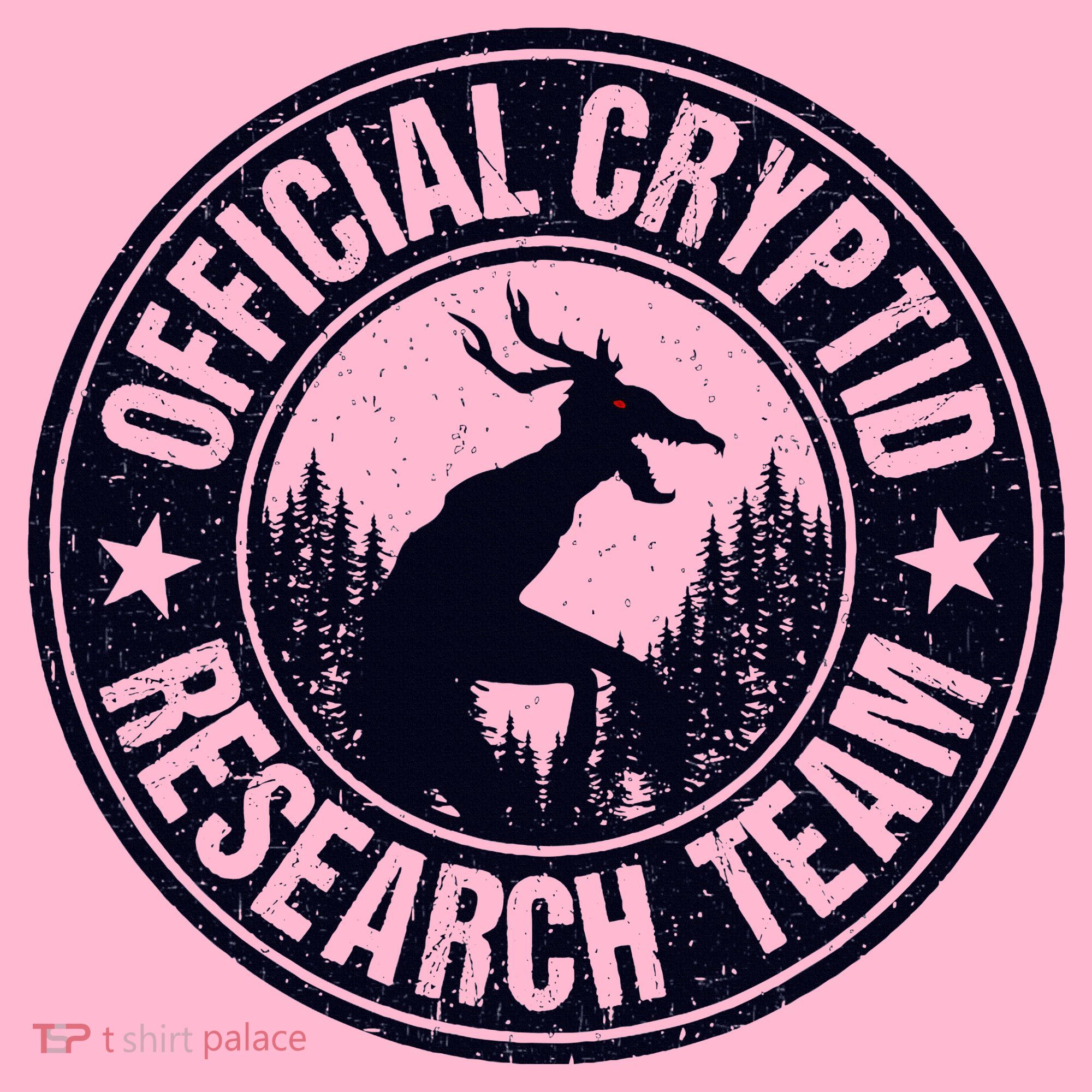 Cryptid Research Team Wendigo Retro Cryptozoology Coaster
