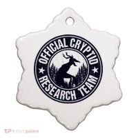 Cryptid Research Team Wendigo Retro Cryptozoology Ceramic Ornament thumb 0