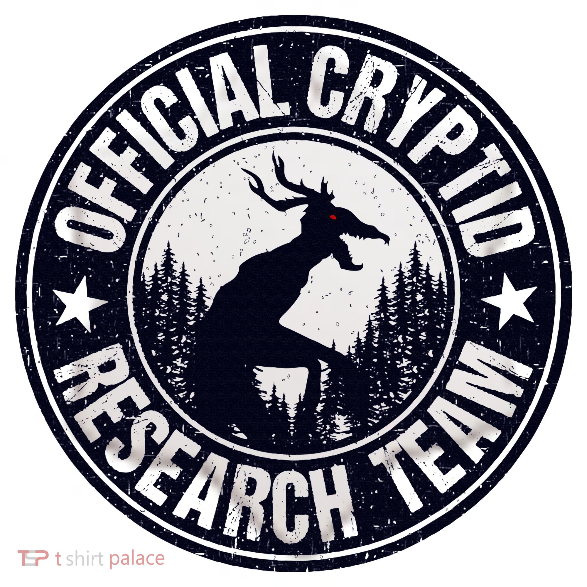 Cryptid Research Team Wendigo Retro Cryptozoology Ceramic Ornament