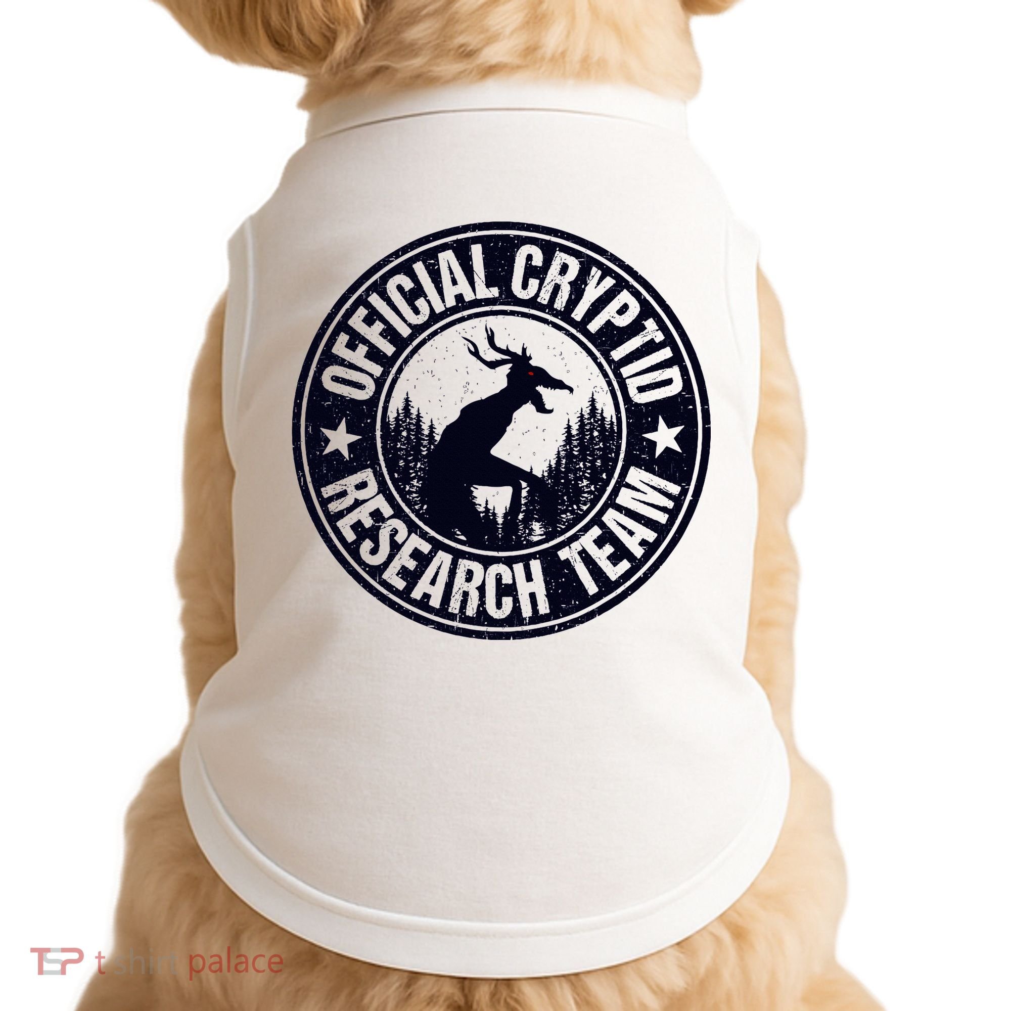 Cryptid Research Team Wendigo Retro Cryptozoology Doggie Tank