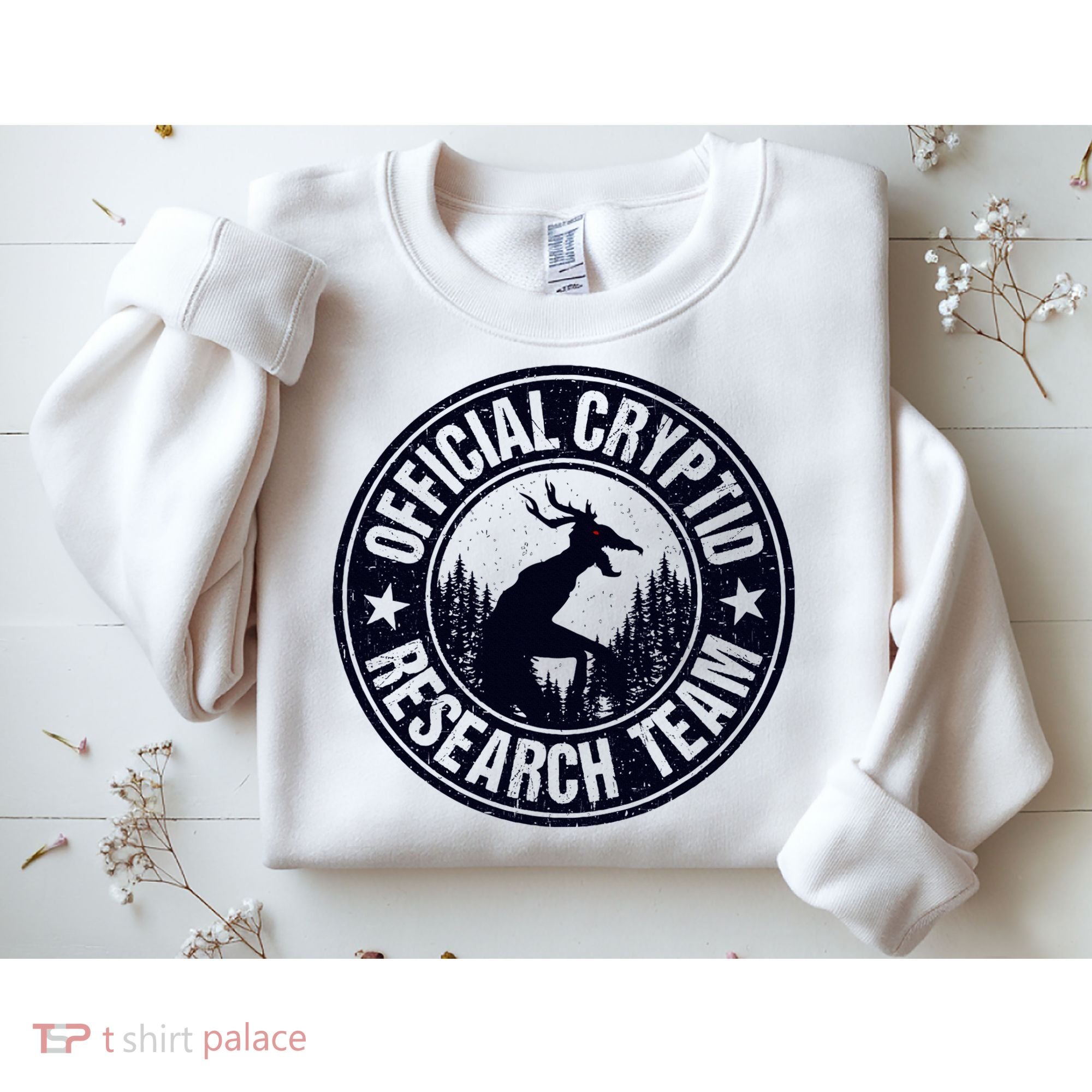 Cryptid Research Team Wendigo Retro Cryptozoology Sweatshirt