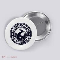 Cryptid Research Team Wendigo Retro Cryptozoology Button thumb 0