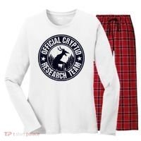 Cryptid Research Team Wendigo Retro Cryptozoology Women's Long Sleeve Flannel Pajama Set  thumb 0