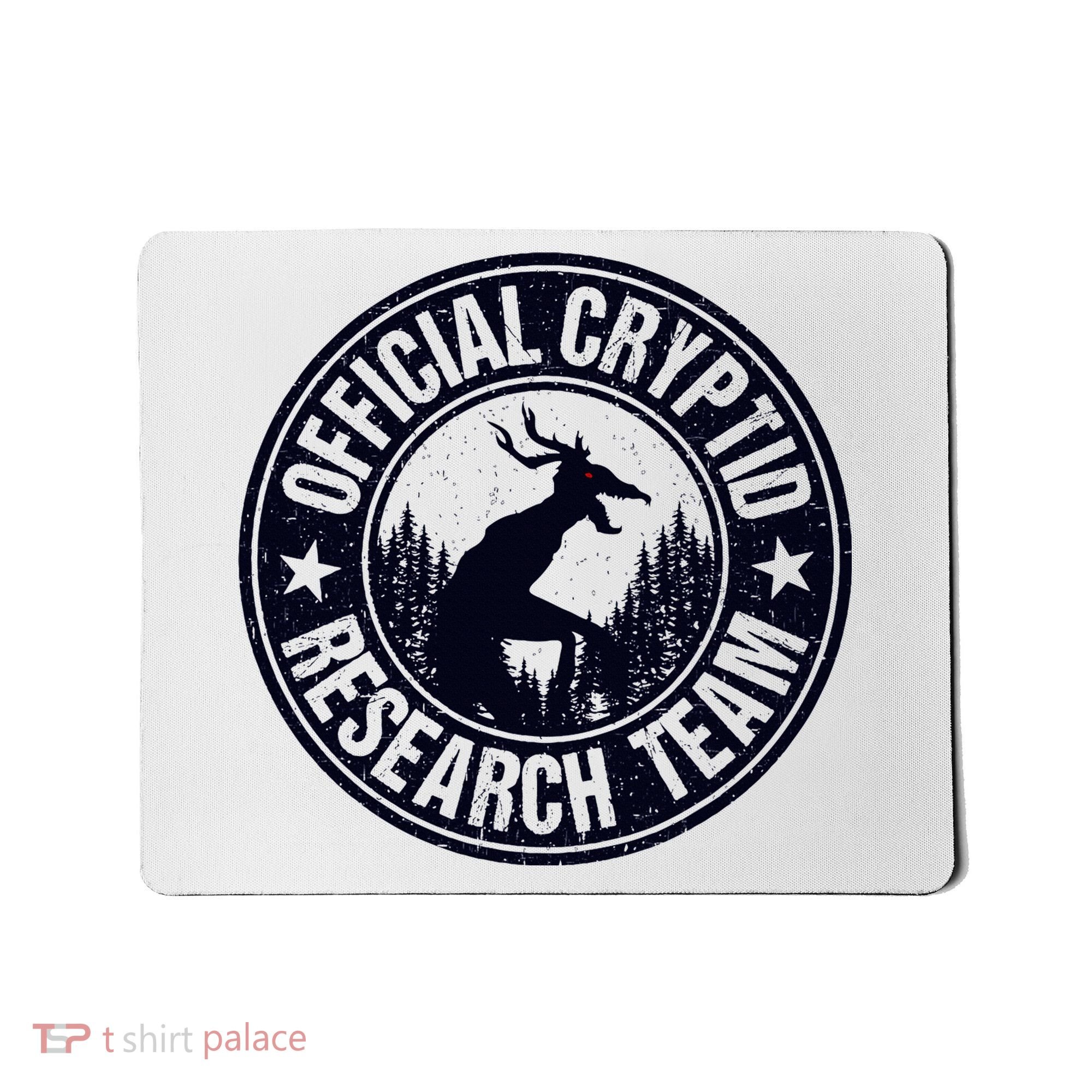 Cryptid Research Team Wendigo Retro Cryptozoology Mousepad