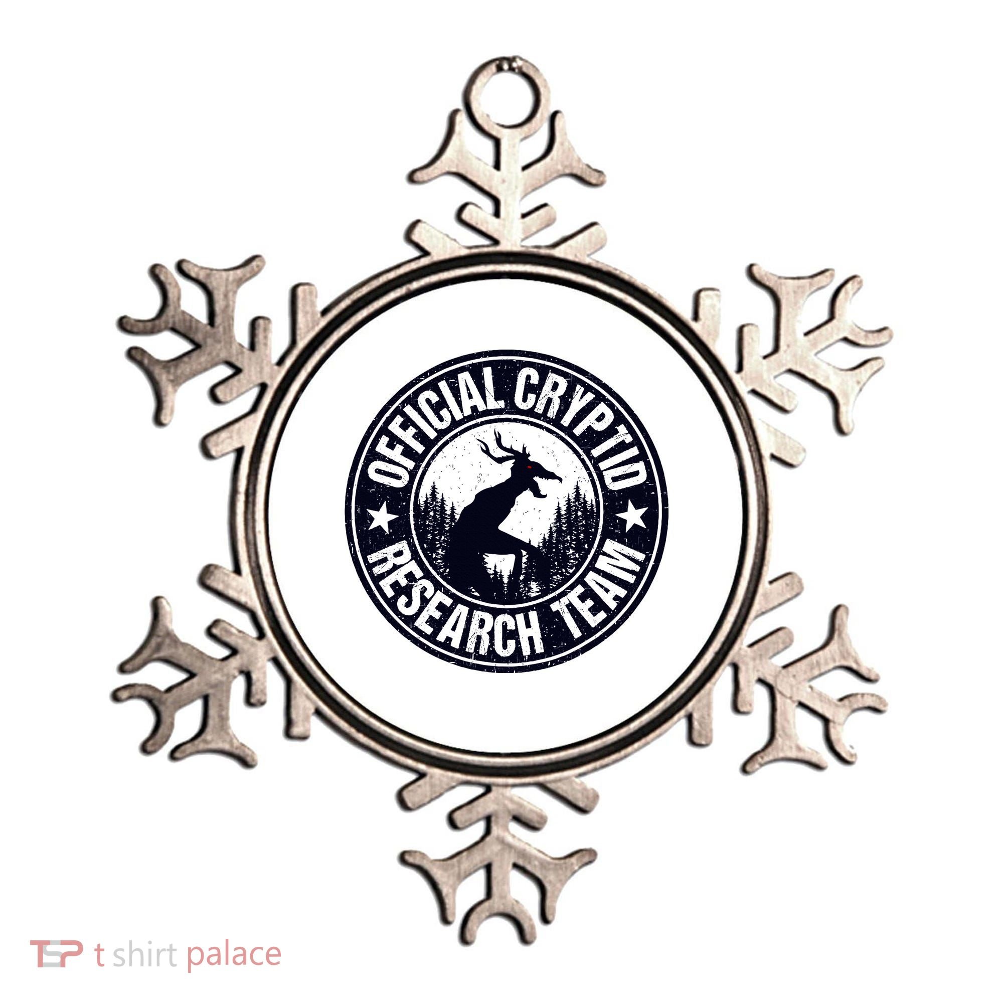 Cryptid Research Team Wendigo Retro Cryptozoology Ornament