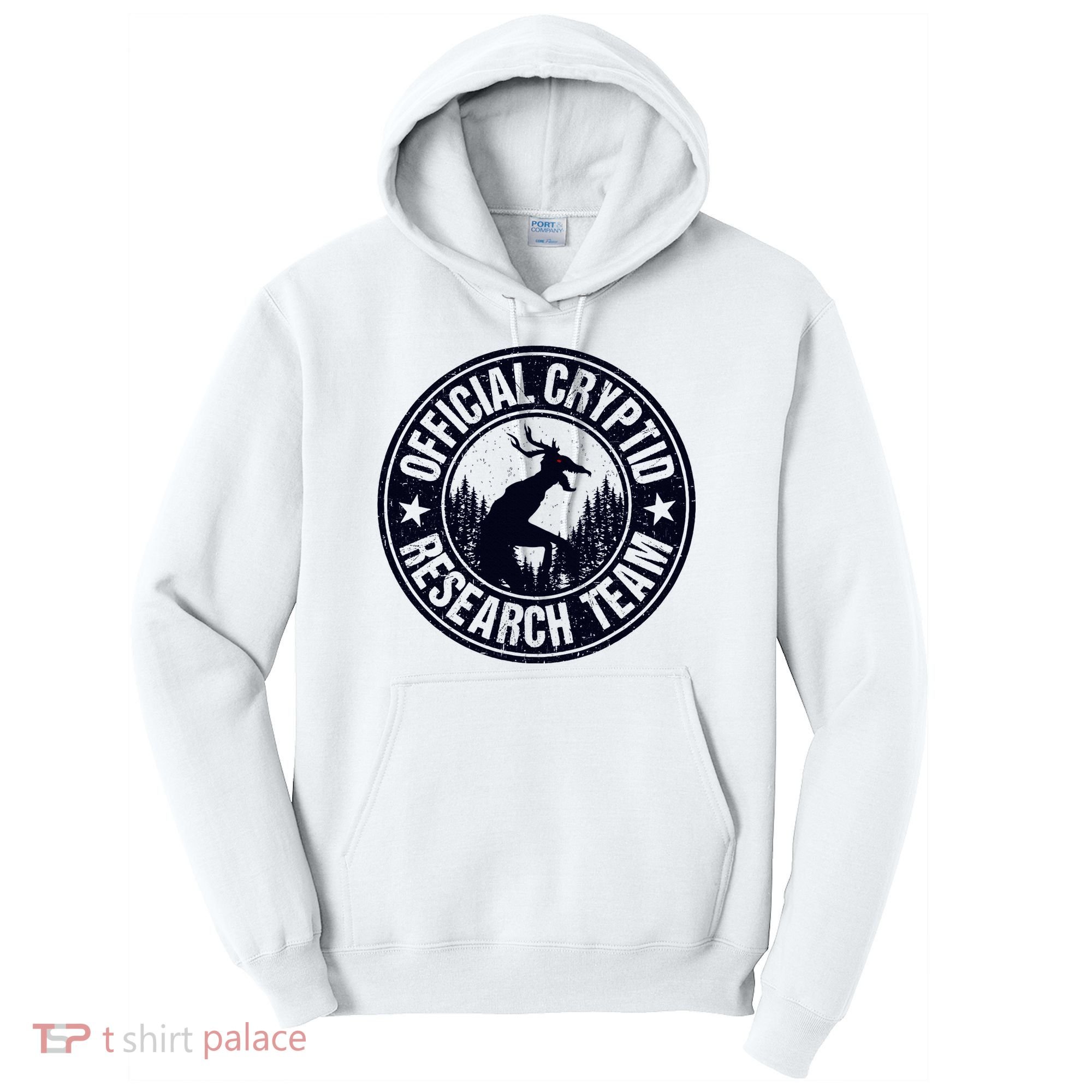 Cryptid Research Team Wendigo Retro Cryptozoology Tall Hoodie