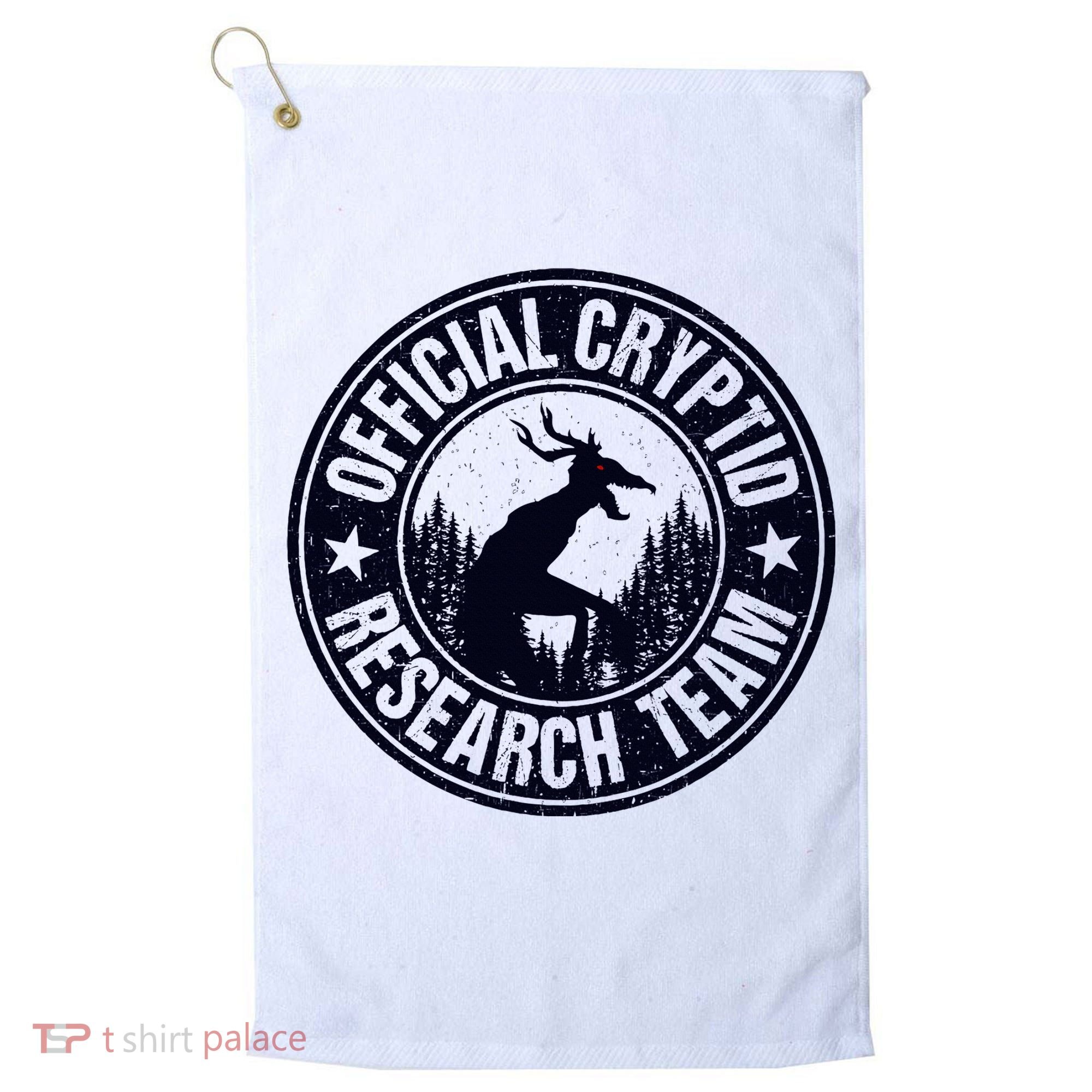Cryptid Research Team Wendigo Retro Cryptozoology Golf Towel
