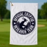 Cryptid Research Team Wendigo Retro Cryptozoology Golf Towel thumb 1
