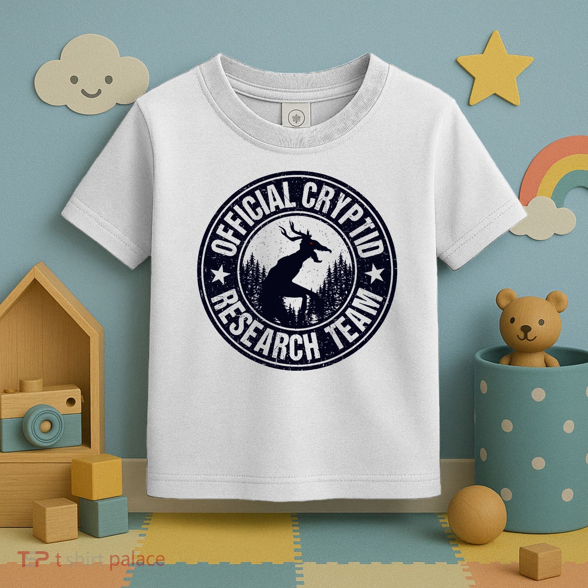 Cryptid Research Team Wendigo Retro Cryptozoology Toddler T-Shirt