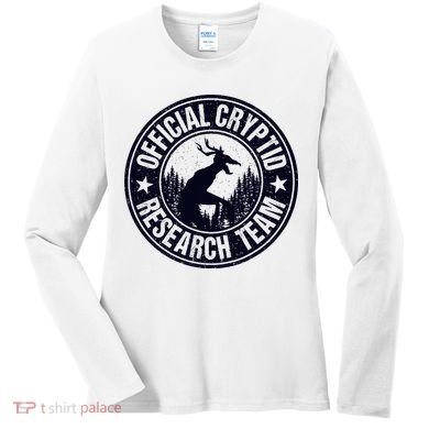 Cryptid Research Team Wendigo Retro Cryptozoology Women's Long Sleeve Shirt