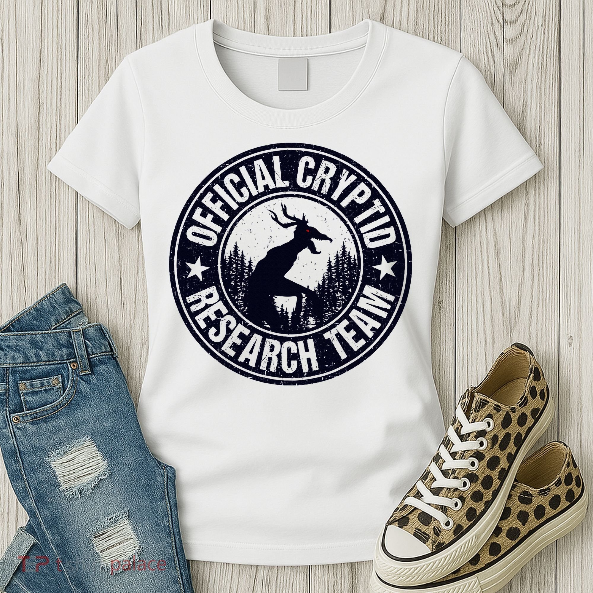 Cryptid Research Team Wendigo Retro Cryptozoology Women's T-Shirt