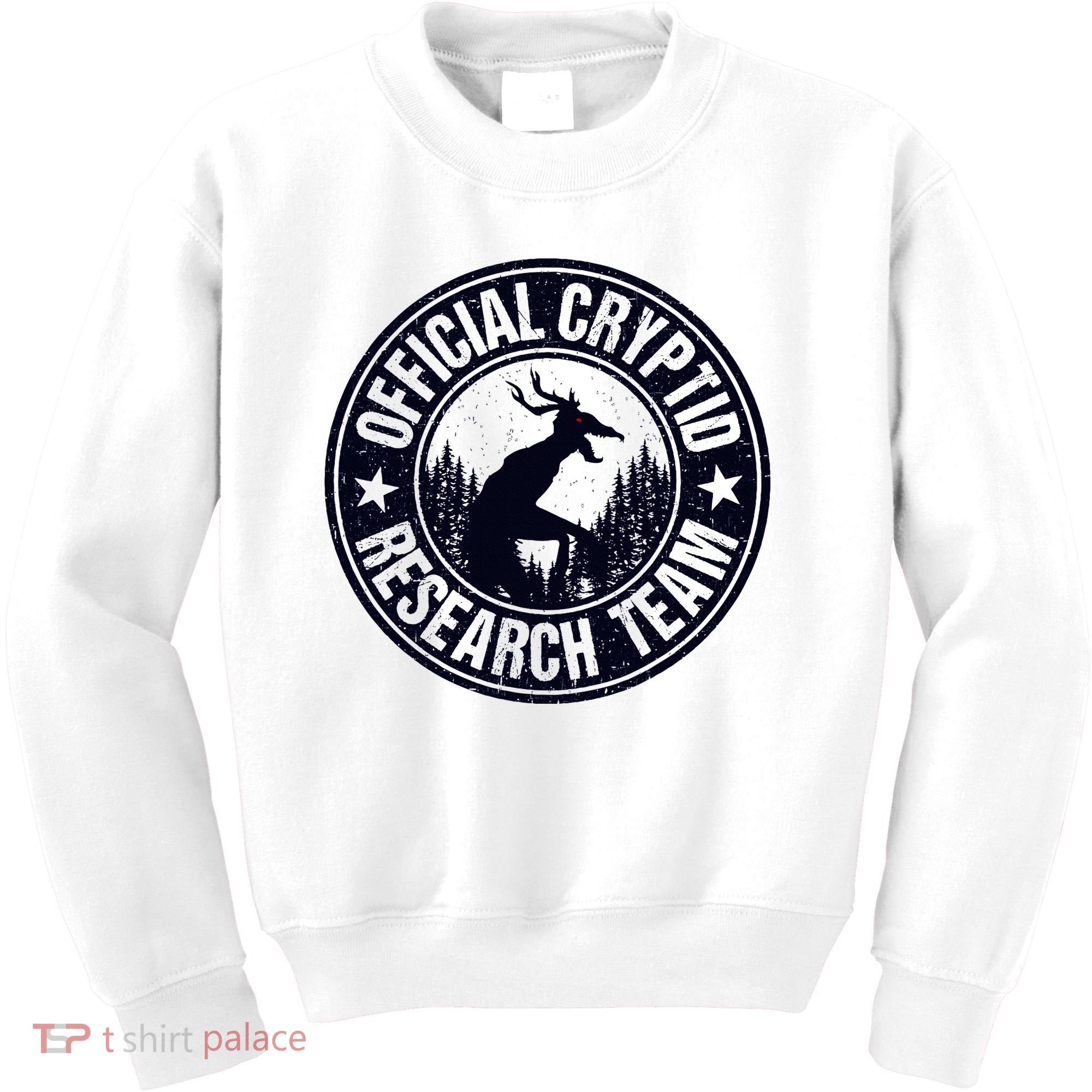 Cryptid Research Team Wendigo Retro Cryptozoology Kids Sweatshirt