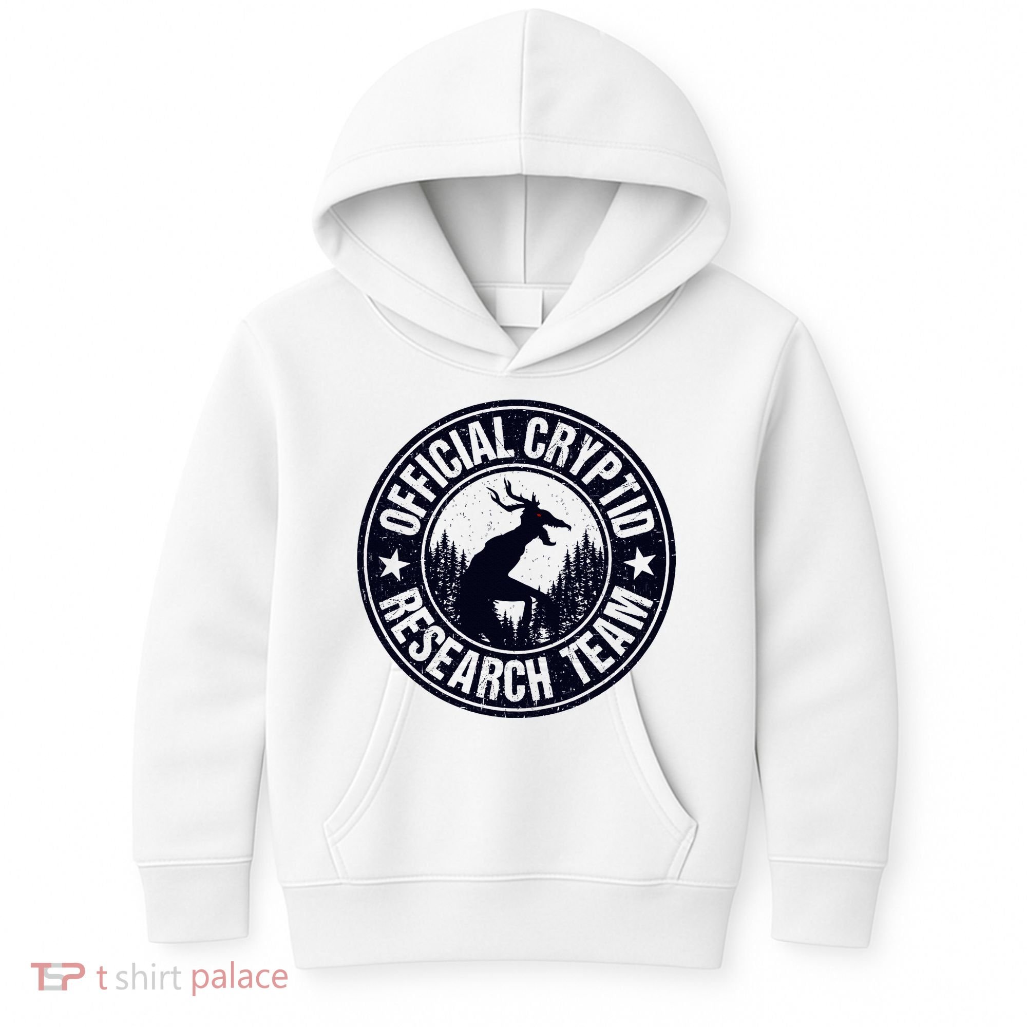 Cryptid Research Team Wendigo Retro Cryptozoology Kids Hoodie