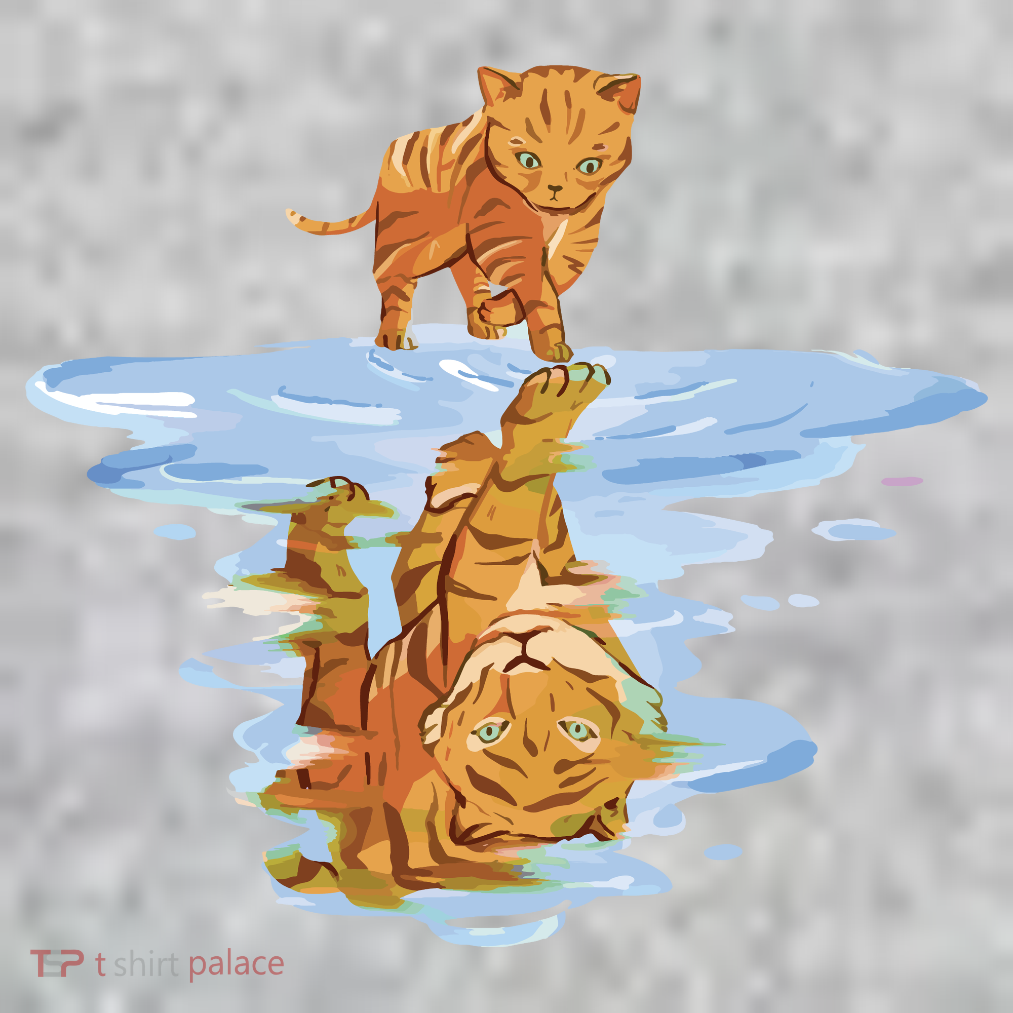 Cat Reflecting Tiger The Baniff Cuffed Pom Beanie