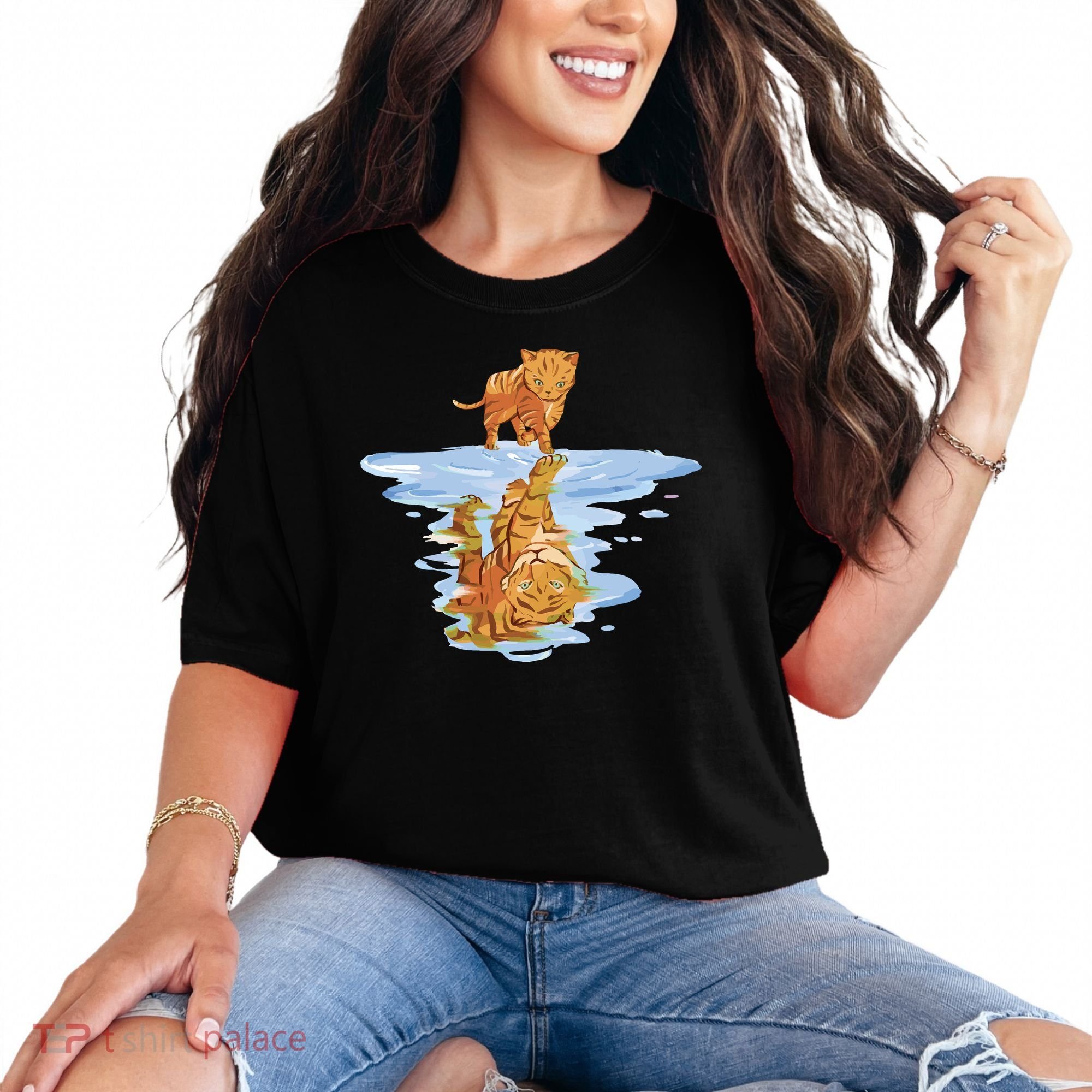 Cat Reflecting Tiger Comfort Colors T-Shirt