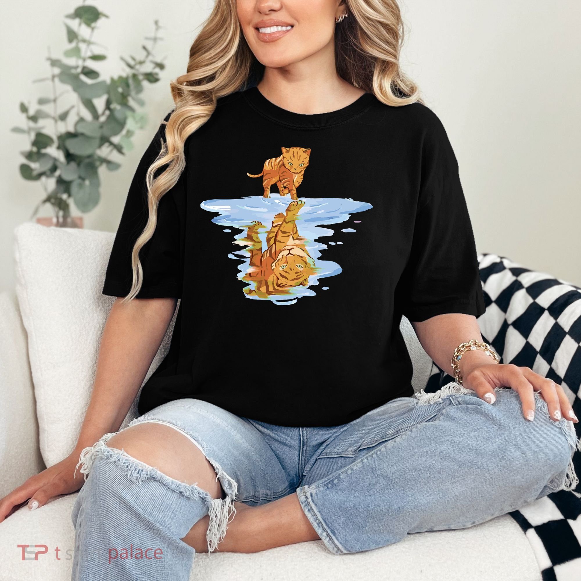 Cat Reflecting Tiger Comfort Colors T-Shirt