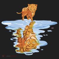 Cat Reflecting Tiger Comfort Colors T-Shirt thumb 5
