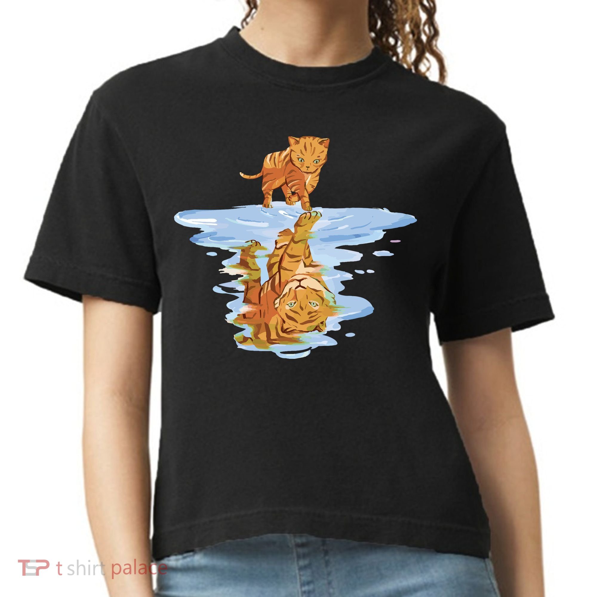 Cat Reflecting Tiger Comfort Colors Boxy T-Shirt