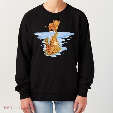 Cat Reflecting Tiger Women's Sweatshirt